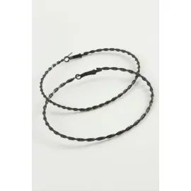 Burgulu Metal Halka Küpe 8-9-10 cm-9 cm