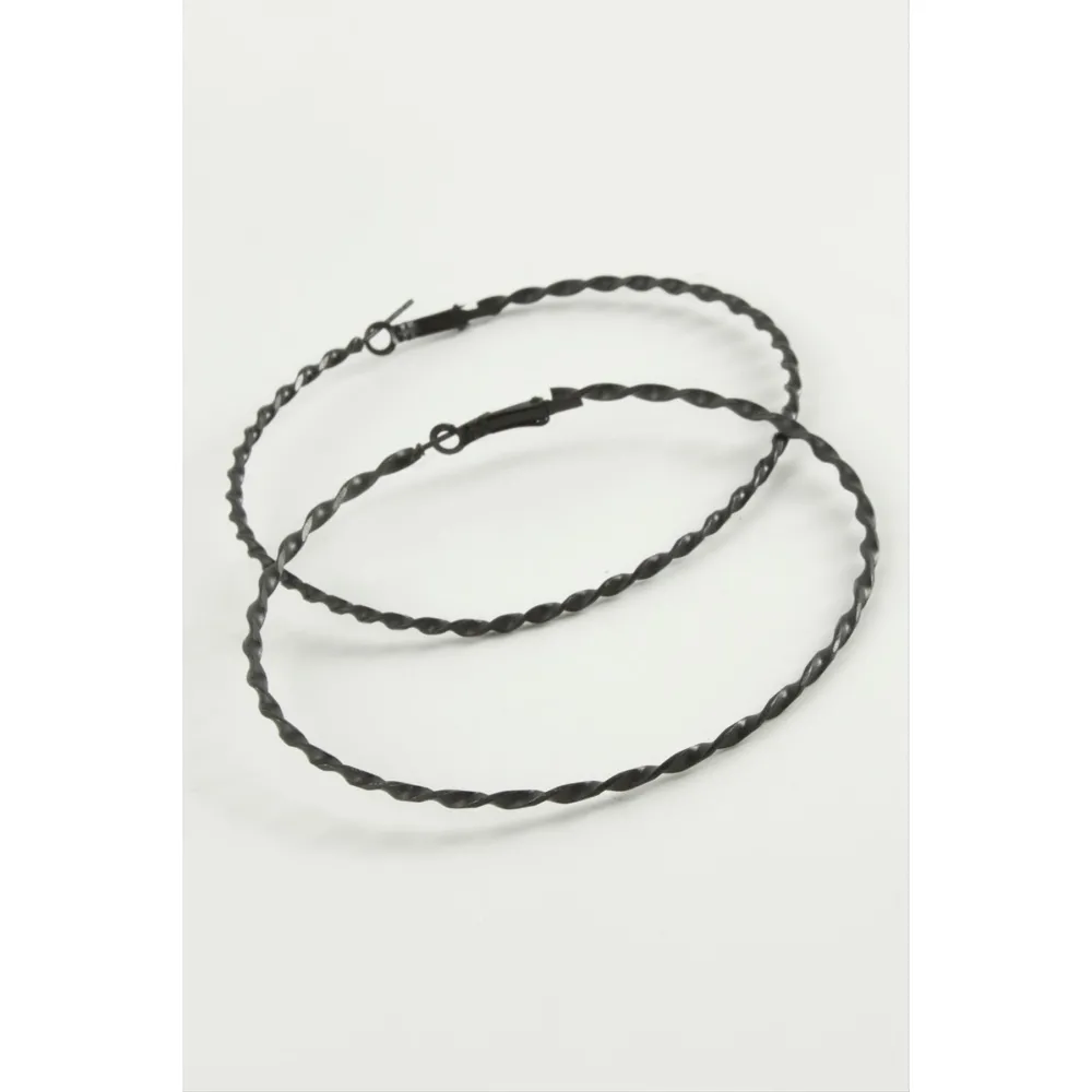 Burgulu Metal Halka Küpe 8-9-10 cm-10 cm