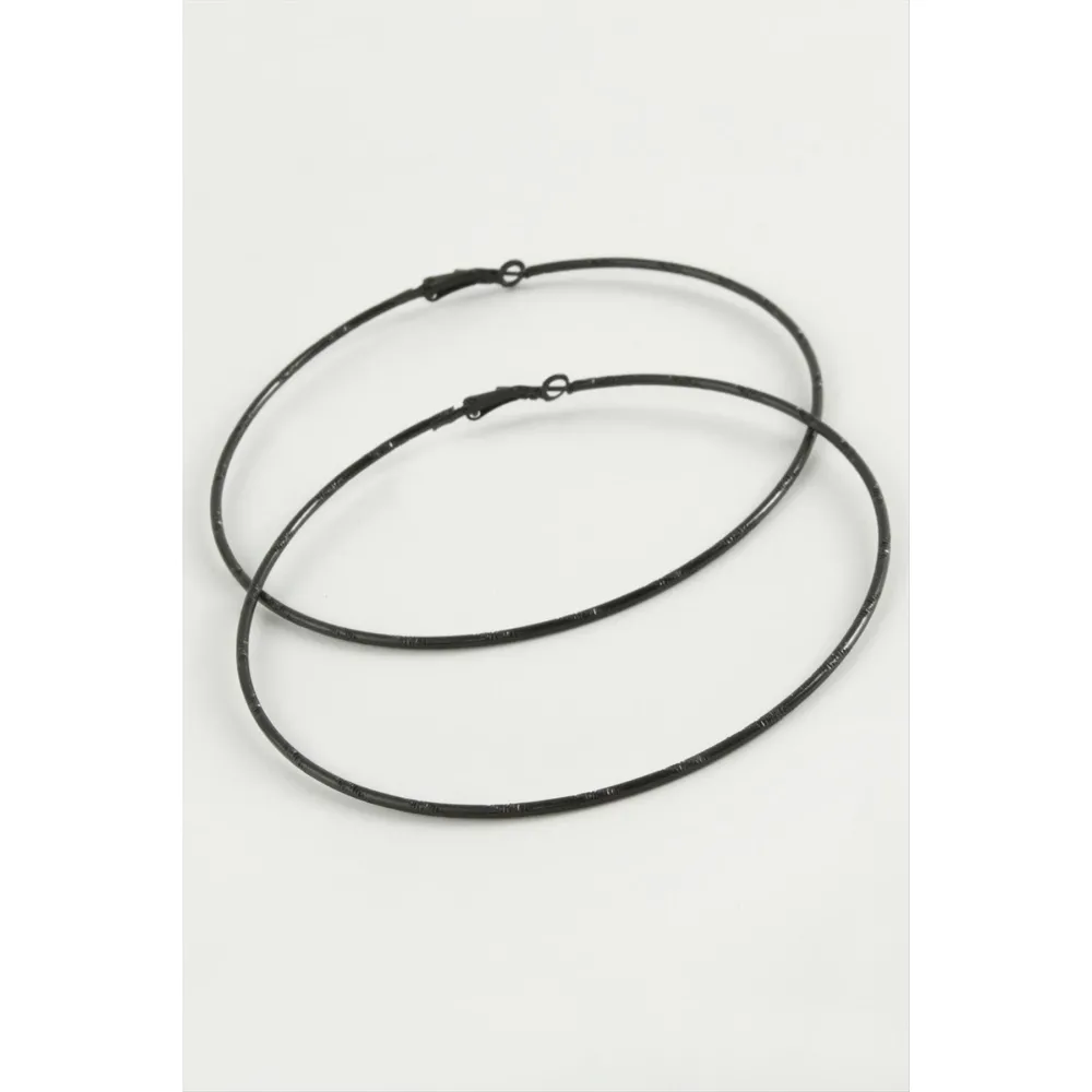 Noktalı Metal Halka Küpe 8-9-10 cm-10 cm