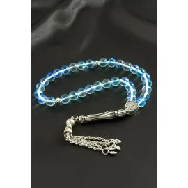 Neon Kuvars Doğaltaş Tesbih 8 Mm-Mavi