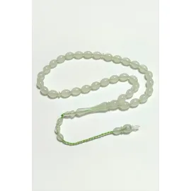 Fosfor Plastik Tesbih 8X11 mm-Fosfor Yeşil