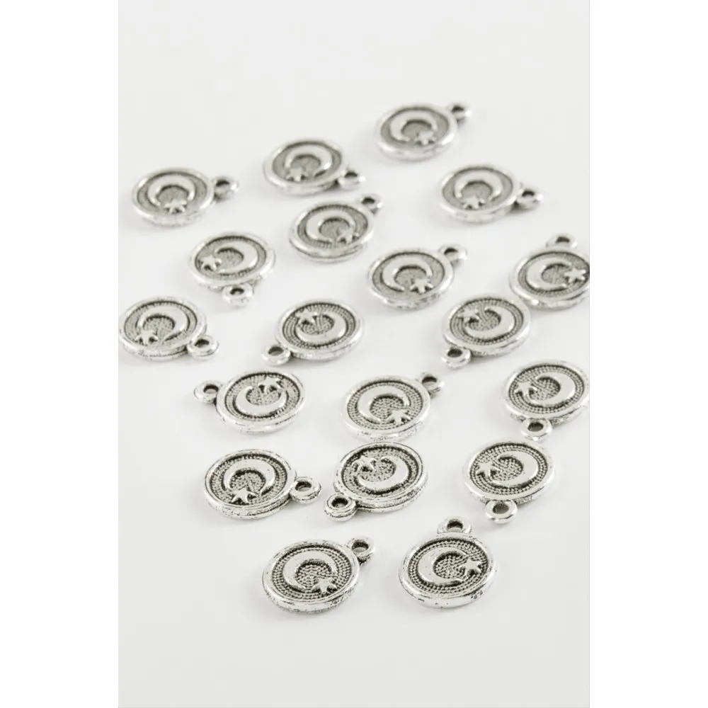 Ay Yıldız Tesbih Püskül Aparatı 50 Gram-Gümüş Rengi