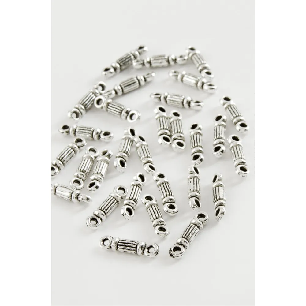 Çizgili Tesbih Ara Aparatı 50 Gram-Gümüş Rengi