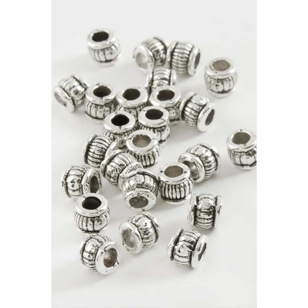 Çizgili Tesbih Ara Aparatı 50 Gram-Gümüş Rengi