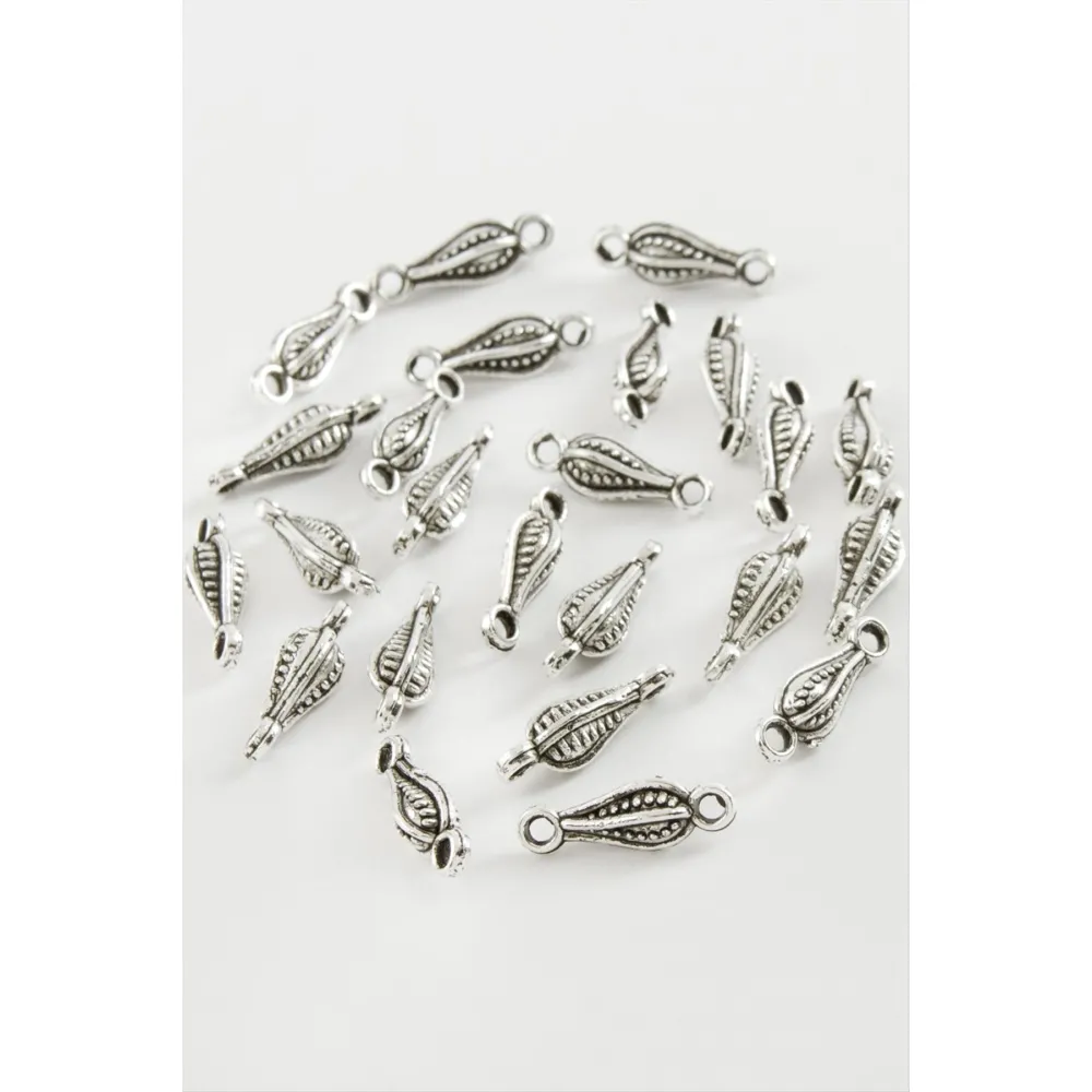 Noktalı Tesbih Püskül Ara Aparatı 50 Gram-Gümüş Rengi