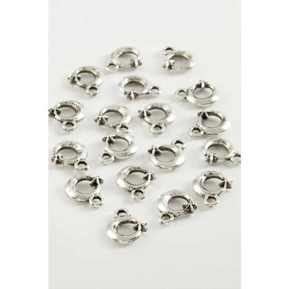 Ay Yıldız Tesbih Püskül Aparatı 50 Gram-Gümüş Rengi