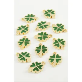 Yonca Tek Kulplu Mineli Bileklik ve Kolye Ucu Aparatı 1 Adet-Siyah