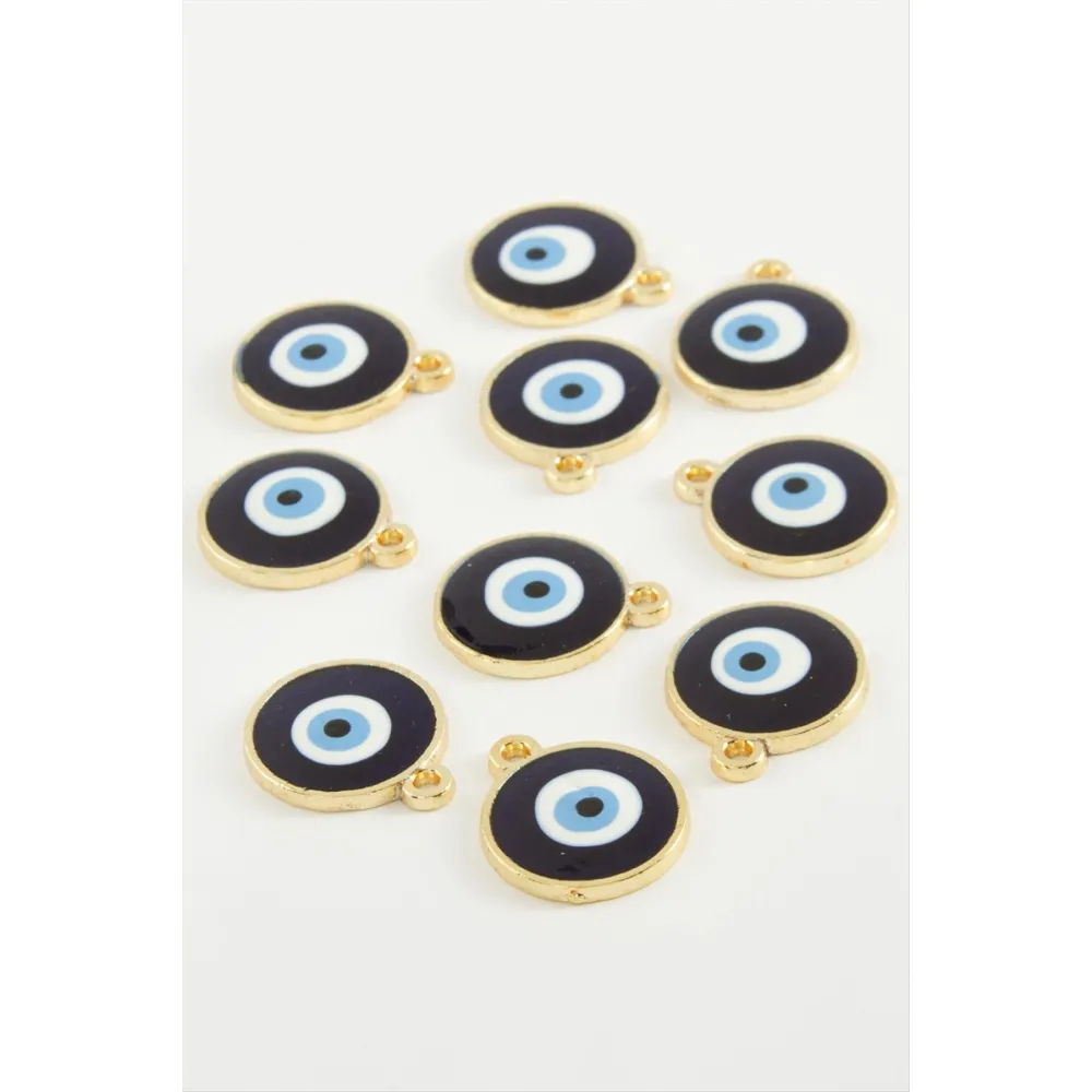 Nazar Tek Kulplu Mineli Bileklik ve Kolye Ucu Aparatı 1 Adet-Lacivert