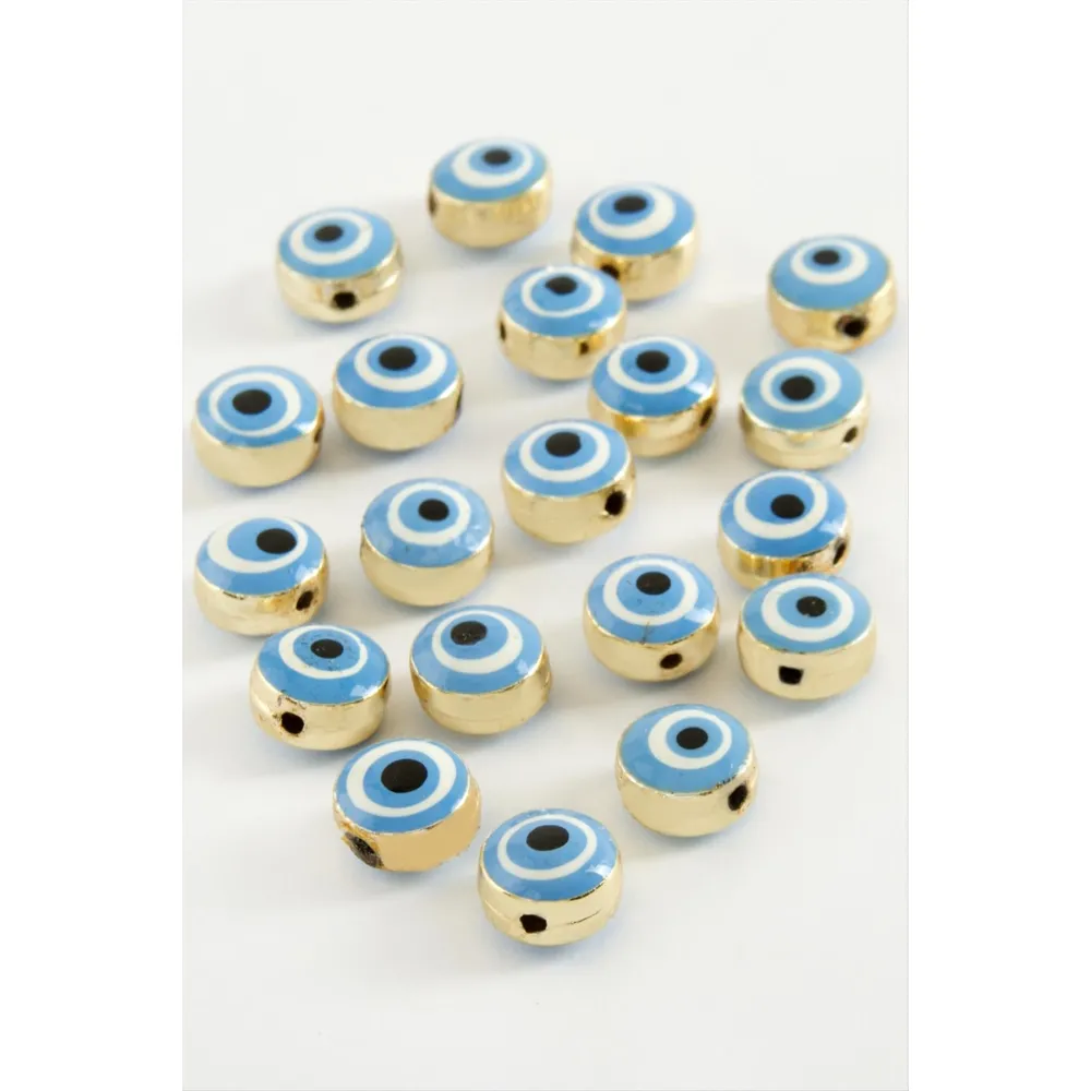 Nazar Mineli Bileklik ve Kolye Ucu Aparatı 1 Adet-Beyaz