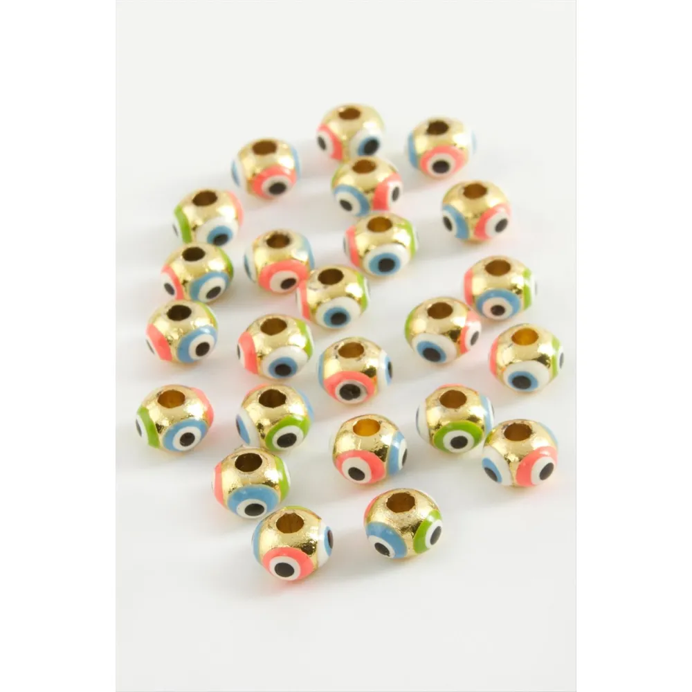 Nazar Mineli Bileklik ve Kolye Ucu Aparatı 1 Adet-Pembe