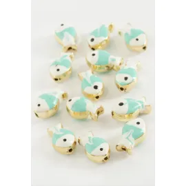 Balık Mineli Bileklik Ve Kolye Ucu Aparatı 1 Adet-Turkuaz