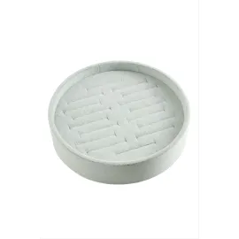 Yuvarlak Ahşap Anfora Kumaş Kelepçe Bileklik 20 cm-Pembe