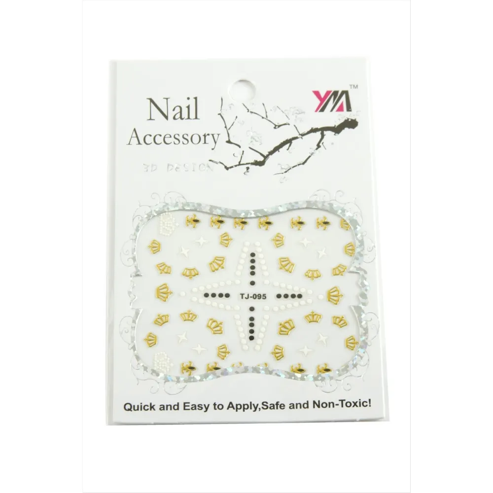 Taç Tırnak Aksesuarı Tattoo Sticker-Beyaz