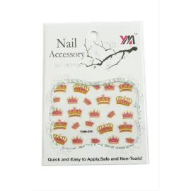 Taç Tırnak Aksesuarı Tattoo Sticker-Beyaz