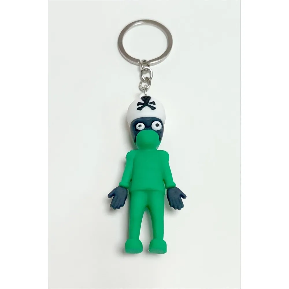 Kuru Kafa Silikon Anahtarlık-Sarı