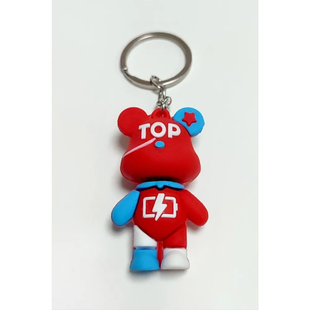 Ayıcık Silikon Anahtarlık-Kırmızı