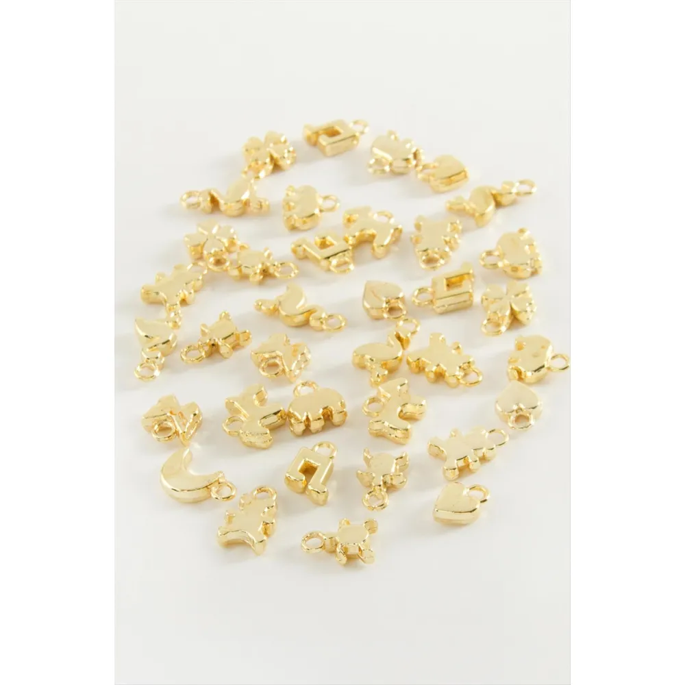 Karışık Tek Kulplu Metal Bileklik ve Kolye Ucu Aparatı 1 Adet-Sarı