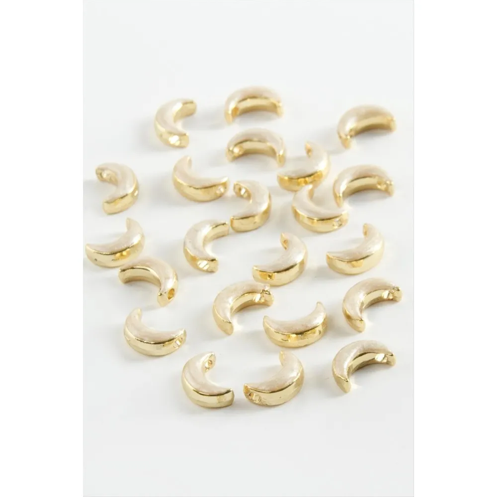 Hilal Tek Kulp Mineli Bileklik Ve Kolye Ucu Aparatı 1 Adet-Sarı