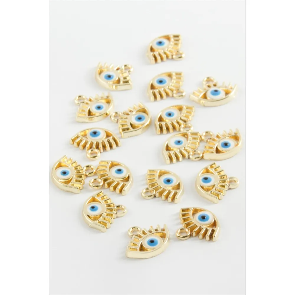 Göz Tek Kulp Mineli Bileklik Ve Kolye Ucu Aparatı 1 Adet-Sarı