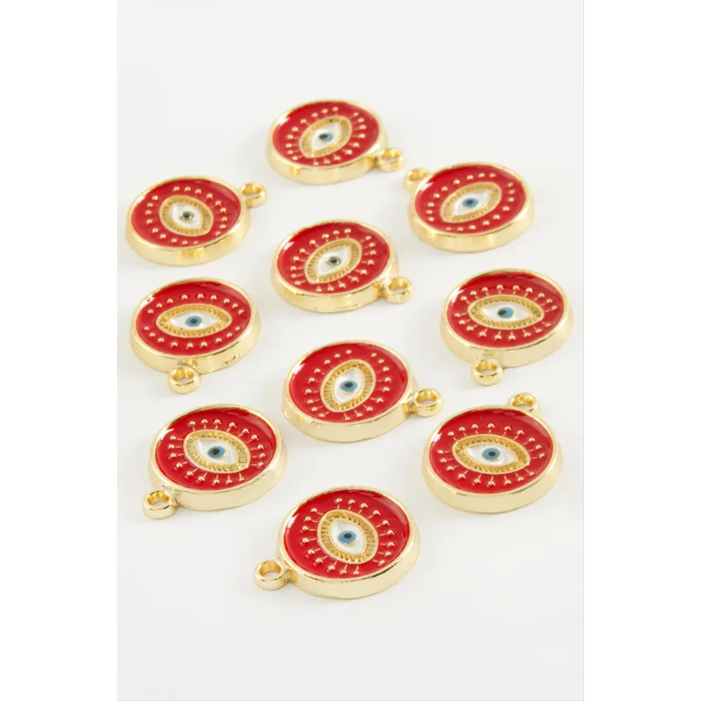 Göz Tek Kulp Mineli Bileklik Ve Kolye Ucu Aparatı 1 Adet-Beyaz