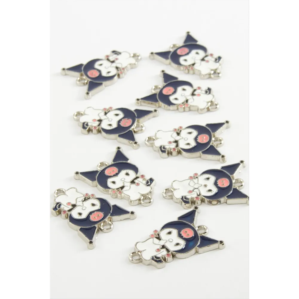 Çzgflm Çift Kulplu Mineli Bileklik ve Kolye Ucu Aparatı 1 Adet-Lacivert