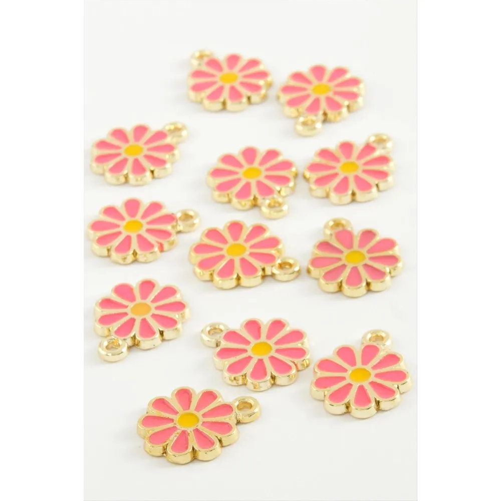 Papatya Tek Kulplu Mineli Bileklik Ve Kolye Ucu Aparatı 1 Adet-Sarı