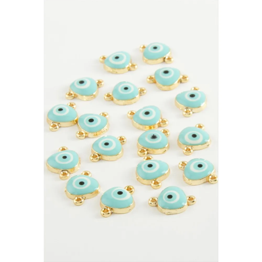 Nazar Çift Kulplu Mineli Bileklik ve Kolye Ucu Aparatı 1 Adet-Lacivert