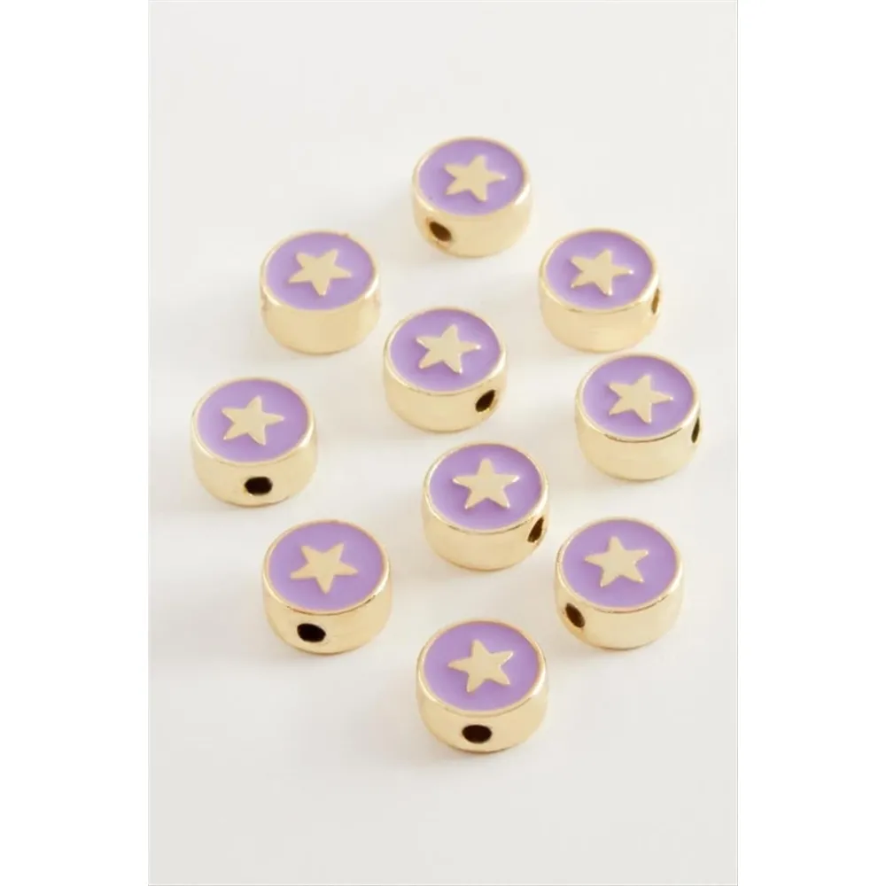 Yıldız Mineli Bileklik ve Kolye Ucu Aparatı 1 Adet-Açık Mavi