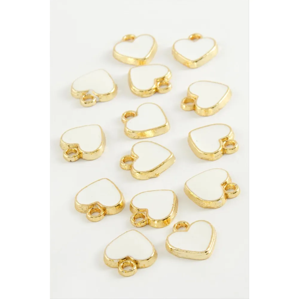 Kalp Mineli Bileklik ve Kolye Ucu Aparatı 1 Adet-Siyah