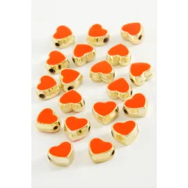 Kalp Mineli Bileklik ve Kolye Ucu Aparatı 1 Adet-Krem