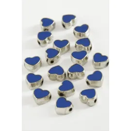 Kalp Mineli Bileklik ve Kolye Ucu Aparatı 1 Adet-Beyaz