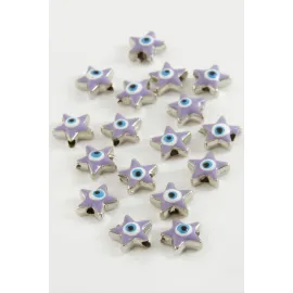 Yıldız Mineli Bileklik ve Kolye Ucu Aparatı 1 Adet-Açık Mavi