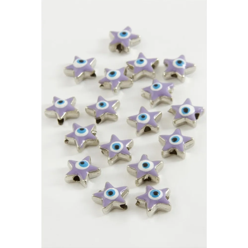 Yıldız Mineli Bileklik ve Kolye Ucu Aparatı 1 Adet-Beyaz