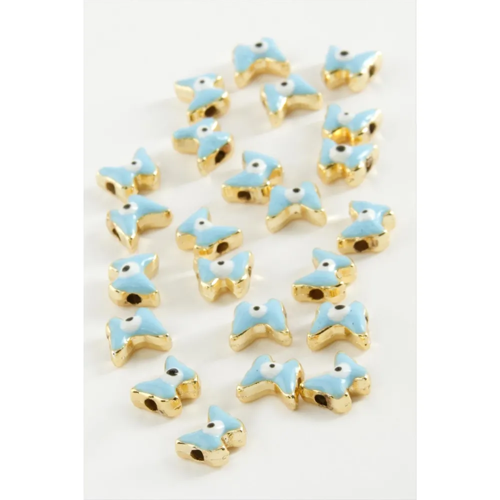 Kelebek Mineli Bileklik ve Kolye Ucu Aparatı 1 Adet-Mavi