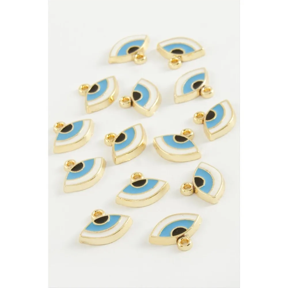 Göz Tek Kulplu Mineli Bileklik Ve Kolye Ucu Aparatı 1 Adet-Lacivert