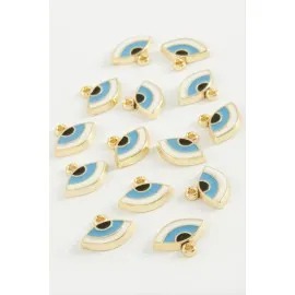 Göz Tek Kulplu Mineli Bileklik Ve Kolye Ucu Aparatı 1 Adet-Lacivert