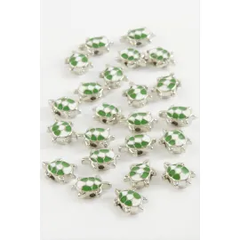 Kaplumbağa Mineli Bileklik ve Kolye Ucu Aparatı 1 Adet-Yeşil