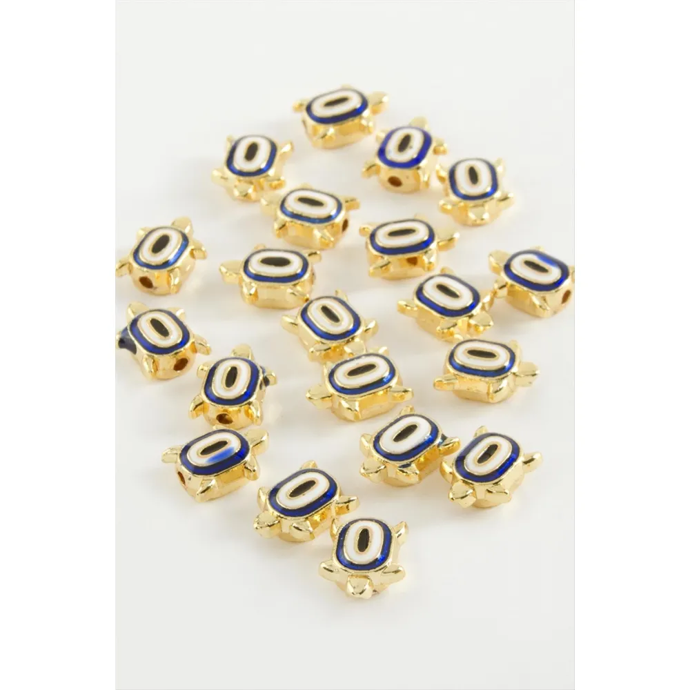 Kaplumbağa Mineli Bileklik ve Kolye Ucu Aparatı 1 Adet-Mavi