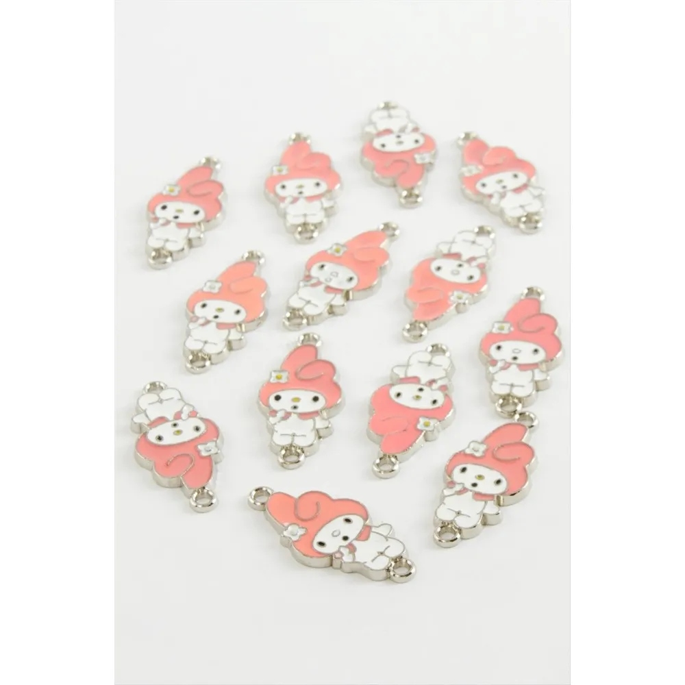 Çzgflm Çift Kulplu Mineli Bileklik Ve Kolye Ucu Aparatı 1 Adet-Pembe