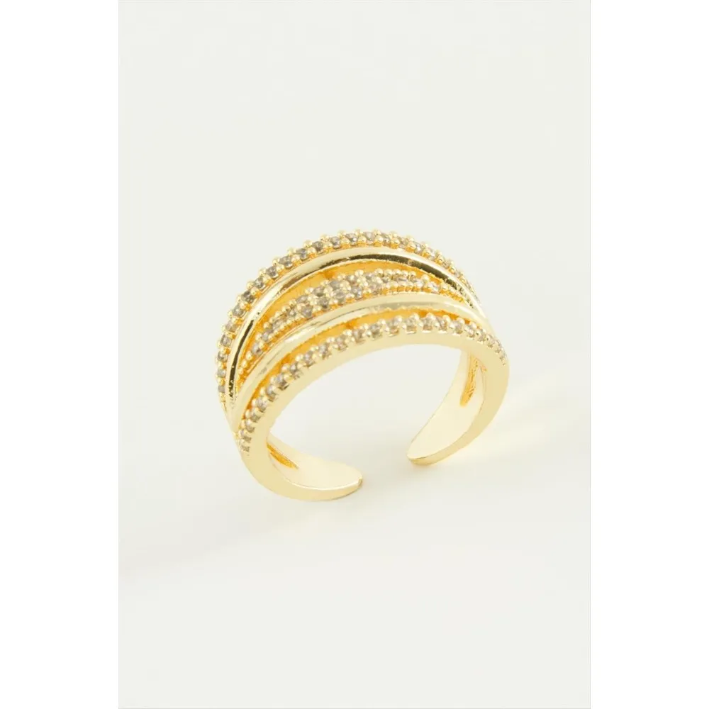 5 Sıra Zirkon Taşlı Yüzük-Sarı