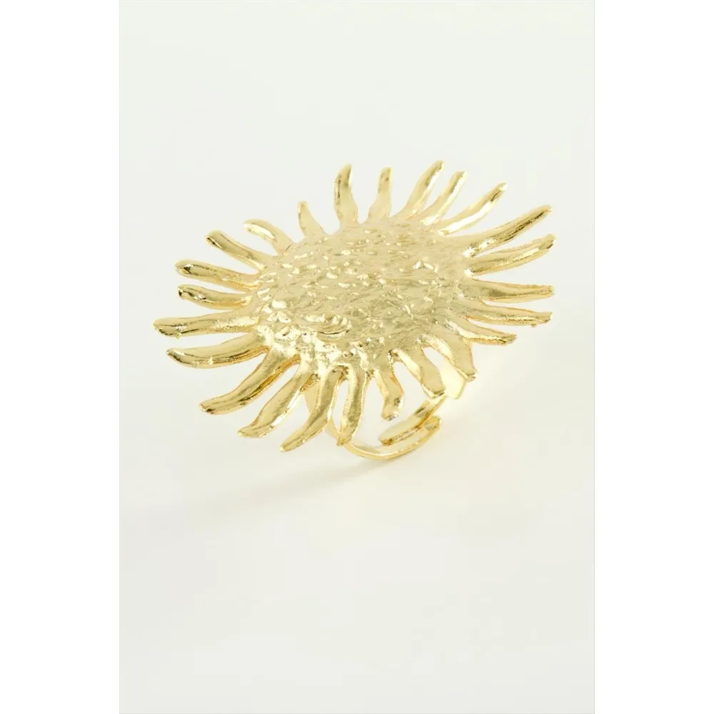 Güneş Metal Yüzük-Sarı
