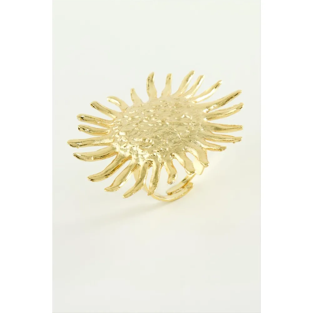 Güneş Metal Yüzük-Gümüş Rengi