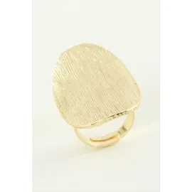 Oval Metal Yüzük-Gümüş Rengi