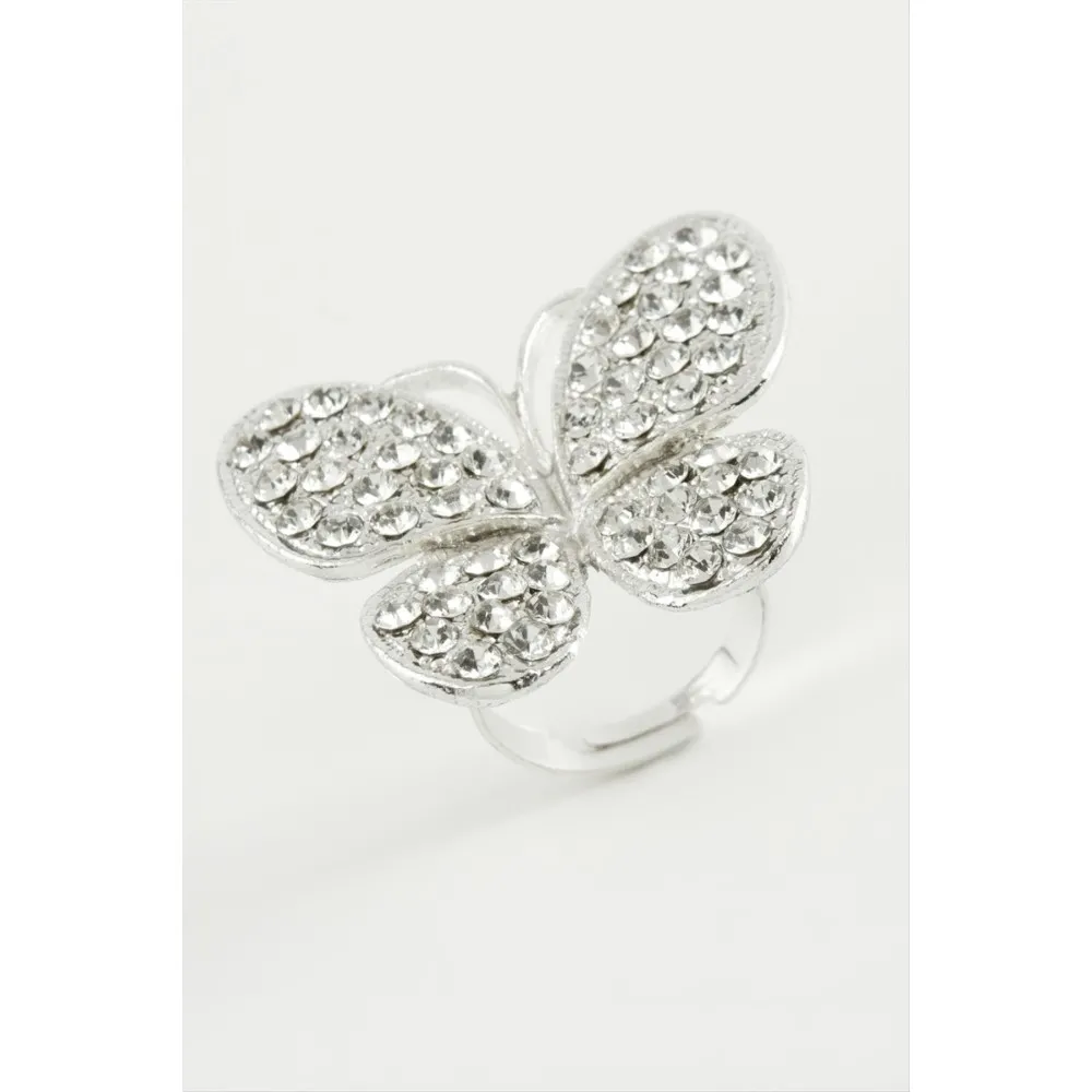 Kelebek Taşlı Yüzük-Sarı