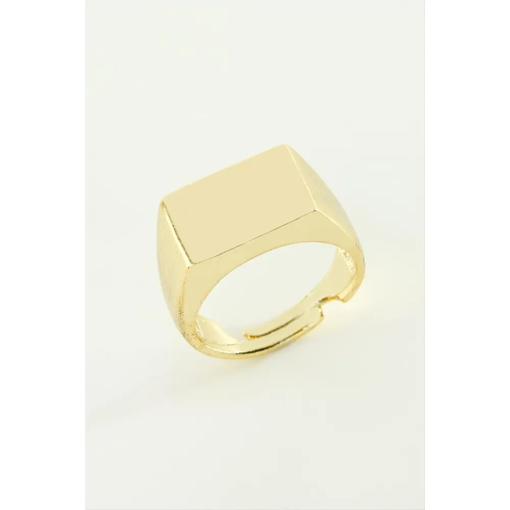 İsim Yazılabilir Metal Yüzük-Sarı