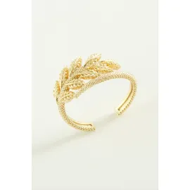 Yaprak Metal Yüzük-Sarı