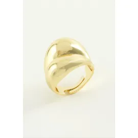 Oval Metal Yüzük-Sarı