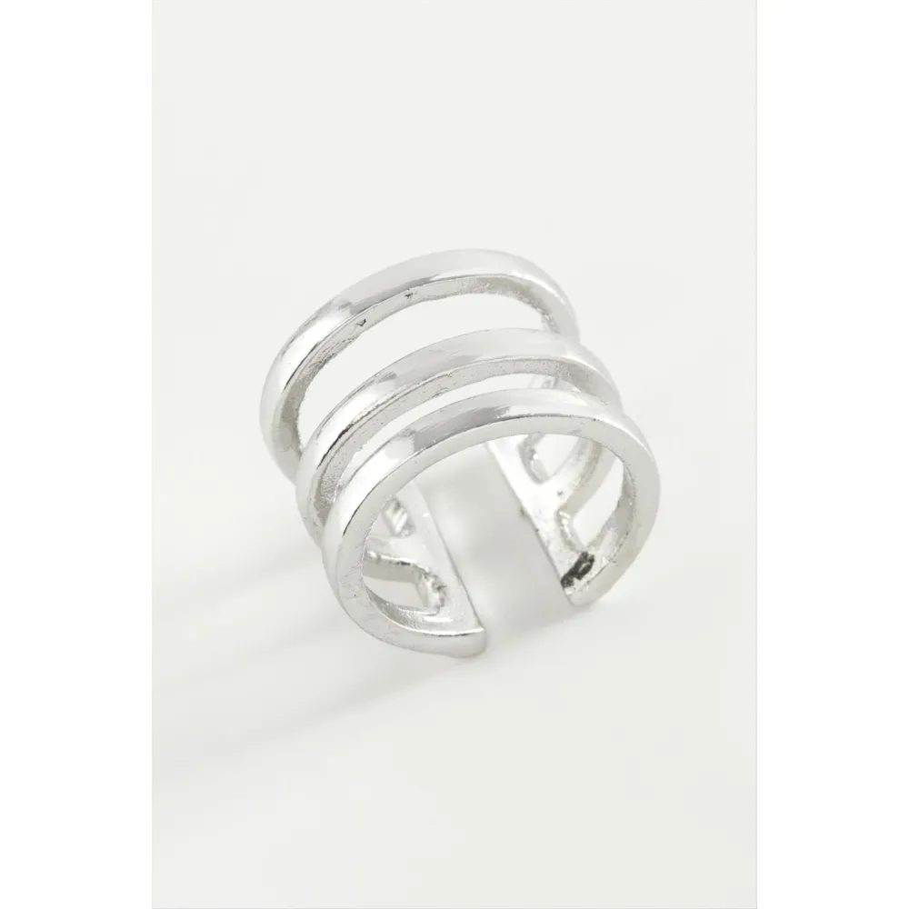 3 Sıra Metal Yüzük-Sarı