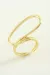 Oval Metal Yüzük-Sarı