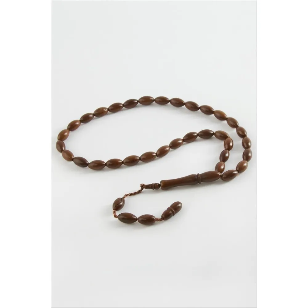 Arpa Kesim Kınalı Kuka Tesbih 6X11 mm-Kahverengi